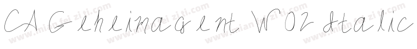 CA Geheimagent W02 Italic字体转换